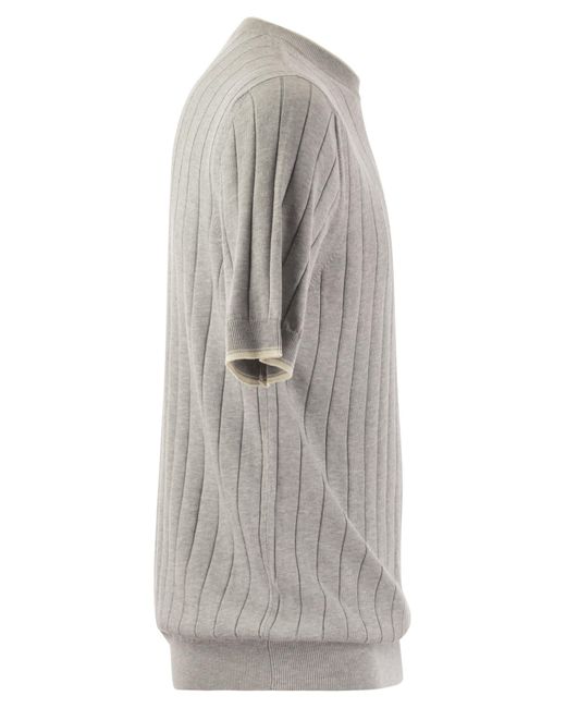 Camisa peserica con hilo de algodón puro crépe Peserico de color Gray