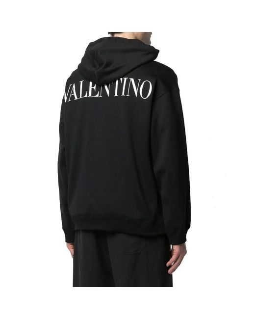 Valentino Cotton Logo Sweatshirt in het Black voor heren