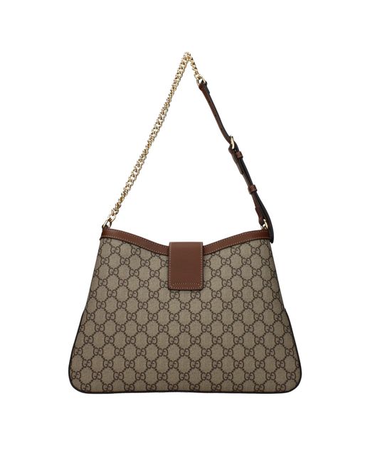 Gucci Brown Padlock Shoulder Bags/Ebony Fabric