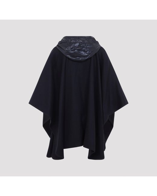Moncler Wollen Cape in het Black