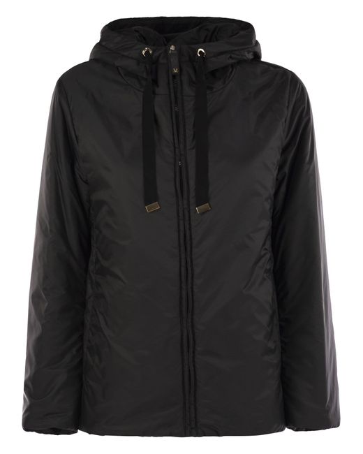Max Mara Black Max Mara Die Würfel -Greenh -Tropf -Proof -Leinwand -Reisejacke