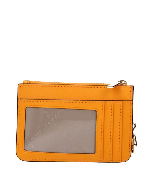 Michael Kors Orange Patent Leather Wallet