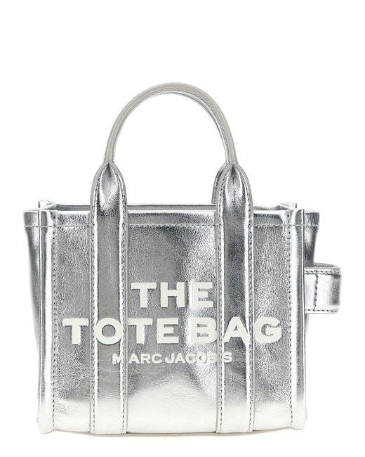 Marc Jacobs White 'The Metallic Leder Crossbody' Crossbody Bag '