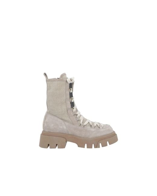 Brunello Cucinelli Gray Suede Boots