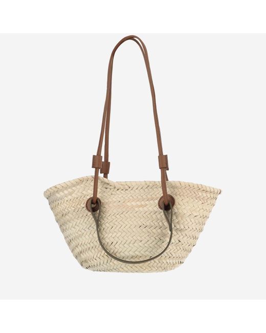 Filippo Catarzi 1910 Natural Straw Bag With Logo
