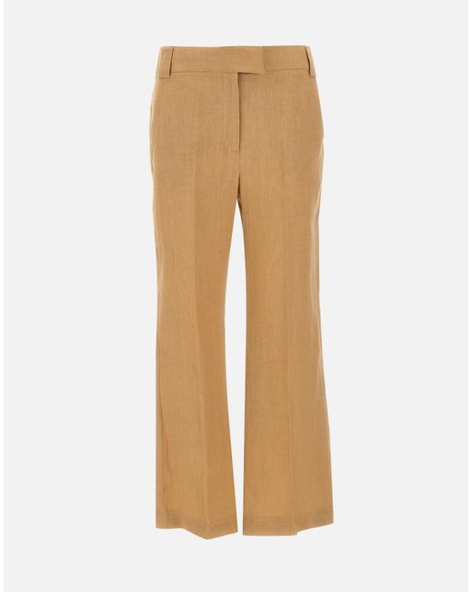 Marella Natural Falco Camel Leinenhose