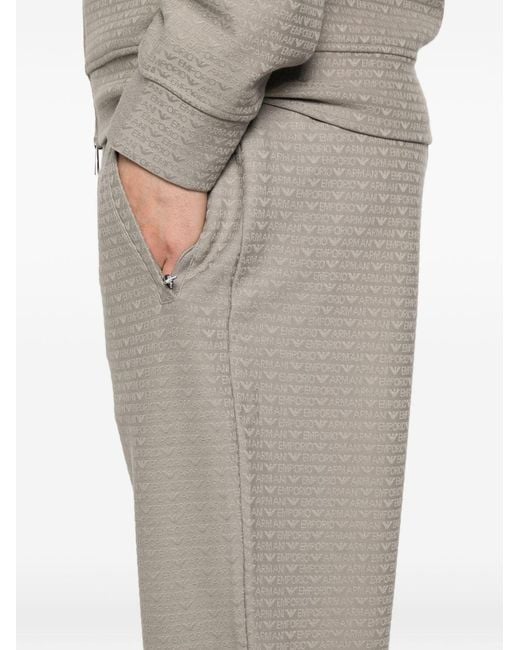 Emporio Armani Gray Cotton Blend Sweatpants for men