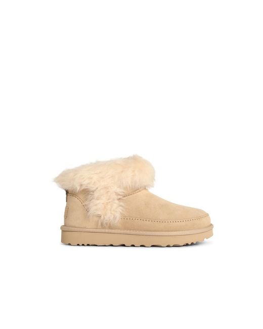 Ugg Stiefel "Classic Ultra Mini Chalet" aus sandfarbenem Wildleder in Natural für Herren
