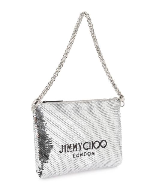 Jimmy Choo White Callie Shoulder Bag