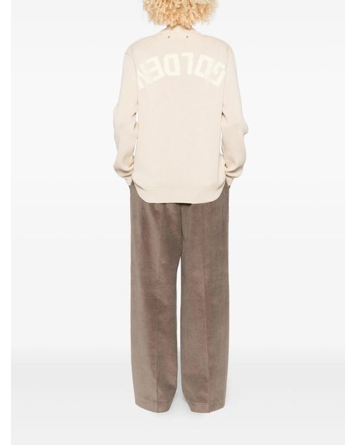 Golden Goose Deluxe Brand White Golden W's Knit Crew Neck Clothing