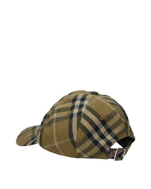 Burberry Green Cotton Cap (baseball Hat)
