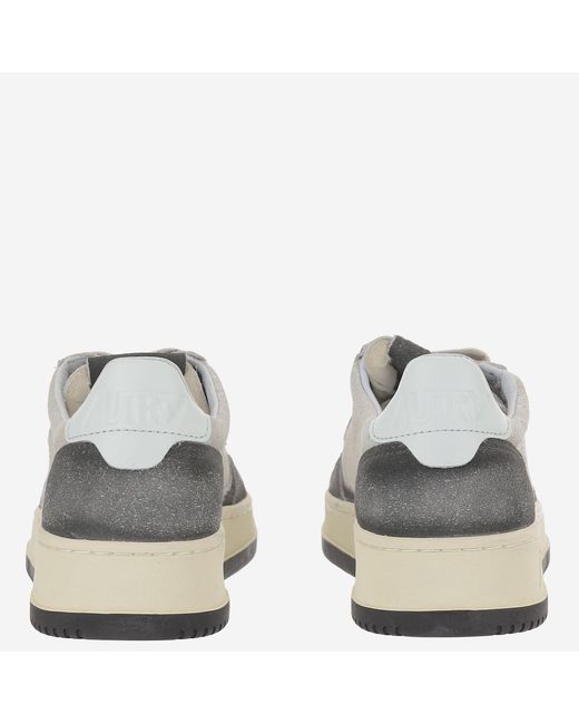 Autry Gray Suede Insert Leather Sneakers