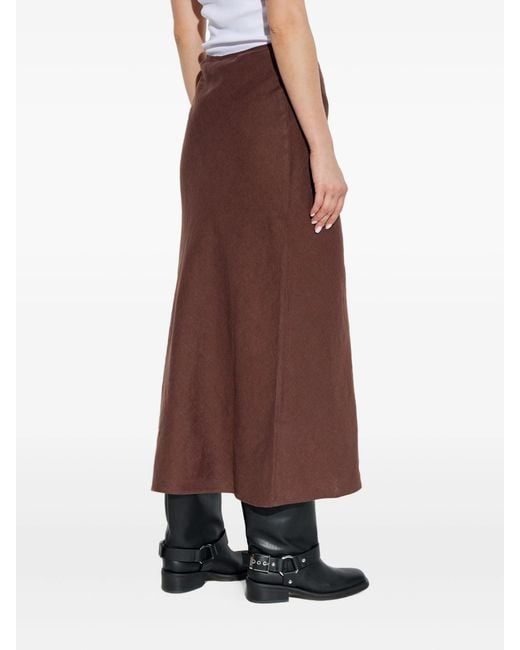 Samsøe & Samsøe Brown Saagneta Long Skirt Clothing