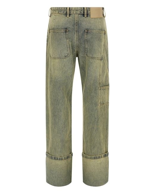 Entire studios Green Cuff Jean Surface Wave