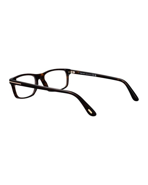 Tom Ford Brown Rectangular Optical Ft6119 B 052