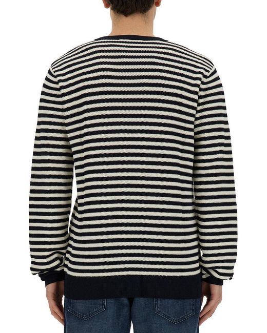 Dolce & Gabbana Black Stripe Pattern T-Shirt for men