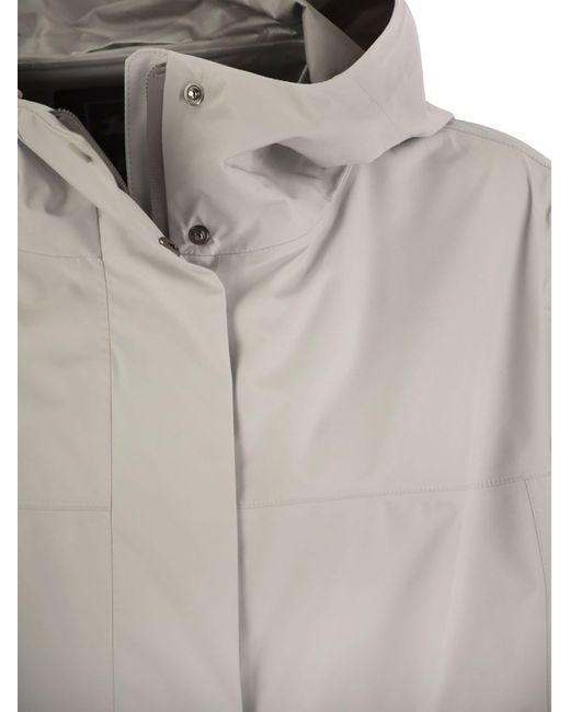 Herno Gray Laminar Parka With Hood