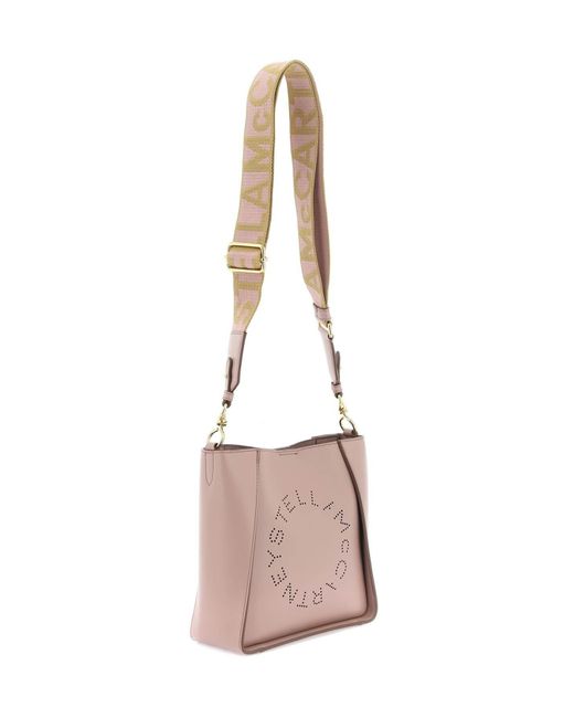 Stella McCartney Pink Crossbody Bag With Perforated Stella Logo