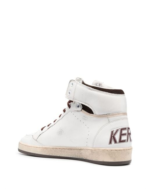 Golden Goose Deluxe Brand White Sky Star Nappa Upper And Spur Nylon Tongue Suede Star for men