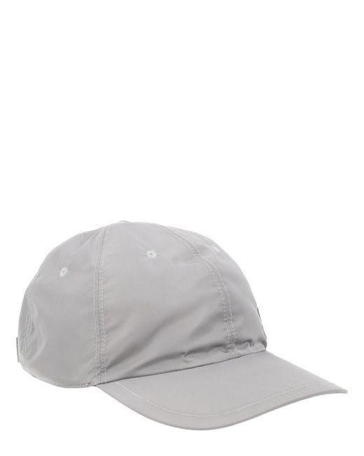 Fendi Gray Cappello Da Baseball Con Logo for men