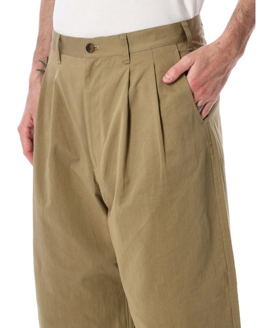 Comme des Garçons Natural Wide Leg Trousers Cotton for men