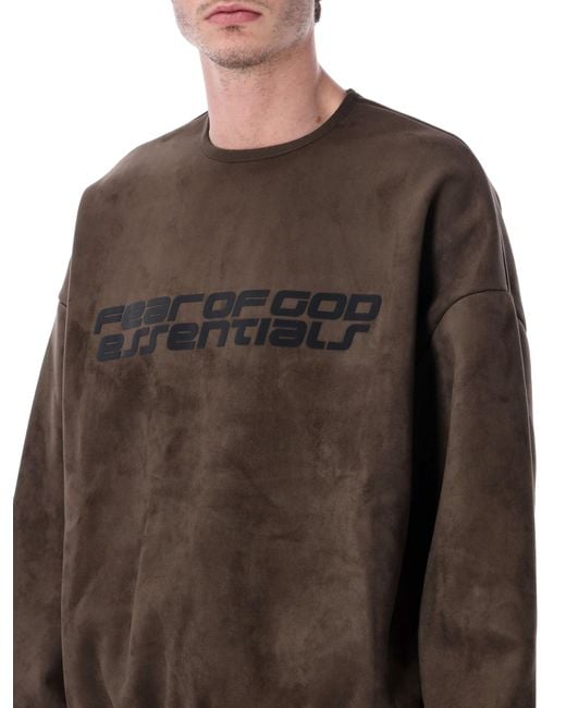 Essentials x Fear Of God Brown Modern Crewneck Sweatshirt