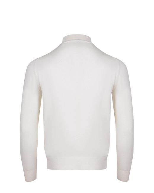 Pull en laine vierge Tagliatore pour homme en coloris White