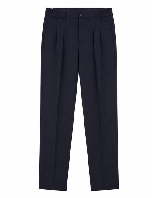 Tagliatore Blue Tailored Trousers With Structured Waistband for men