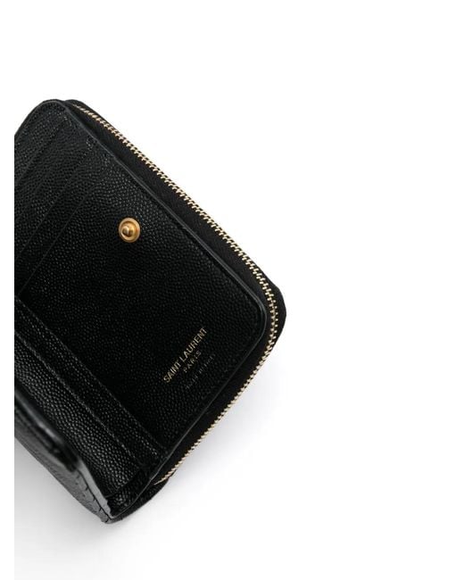 Saint Laurent Black Cassandre Matelassé Wallet