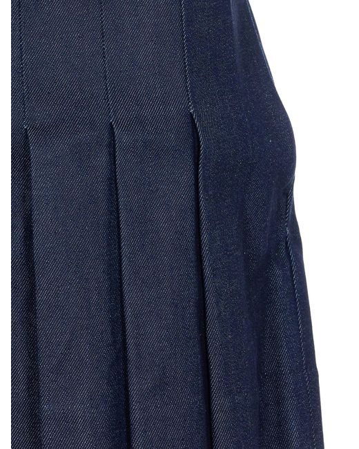A.P.C. Mini-Plooirok in het Blue