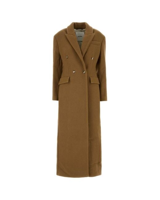 Nanushka Green Wool Blend Ferris Coat