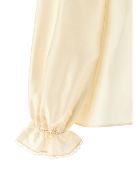 Zimmermann 'lace Billow' Blouse in het Natural