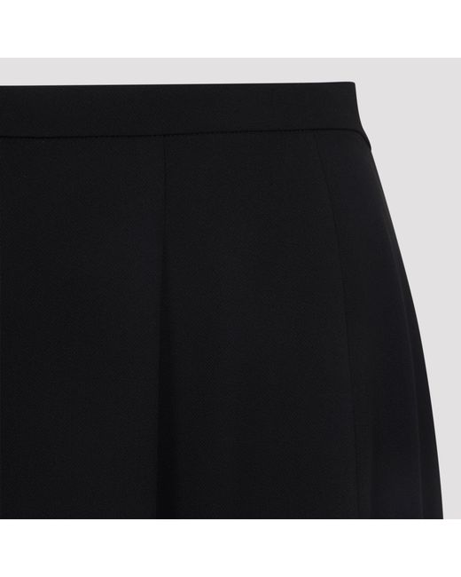 Alberta Ferretti Black Georgette Midi Skirt