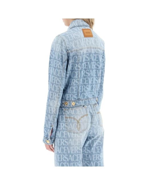 Versace Blue Cotton Jacket