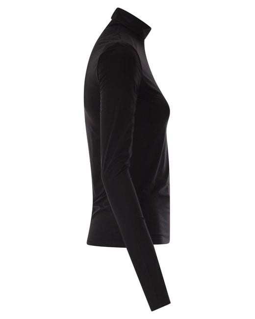 Sportmax Black Stone Jersey Turtleneck Jumper