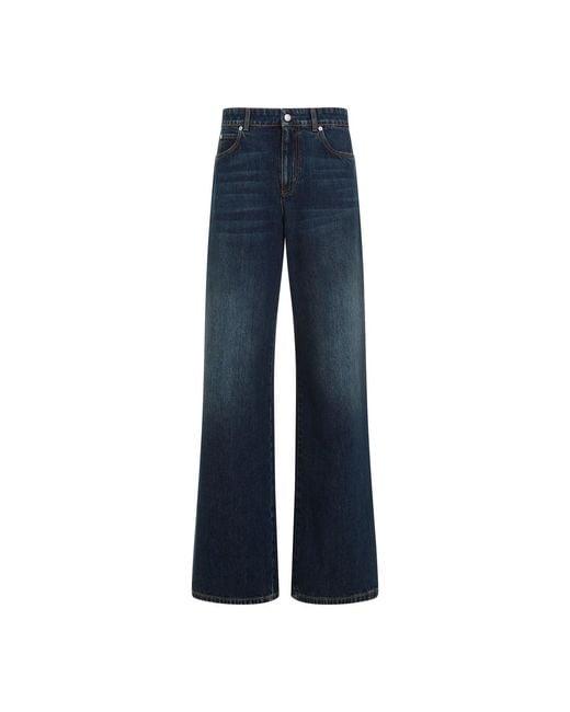McQueen Blue Cotton Jeans