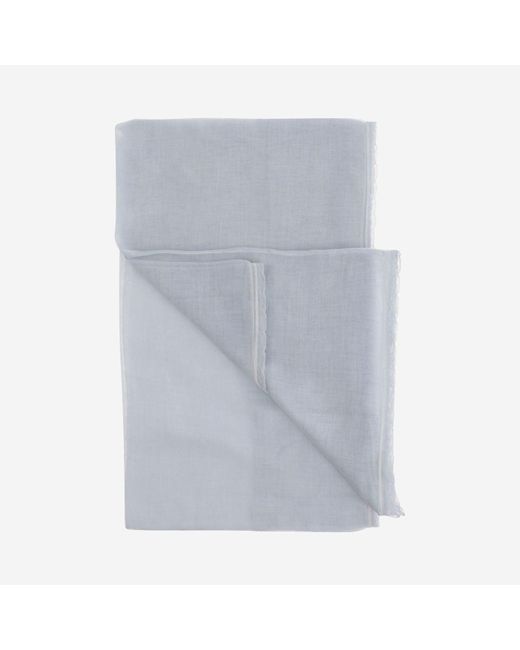 Faliero Sarti Gray Silk And Cotton Blend Scarf