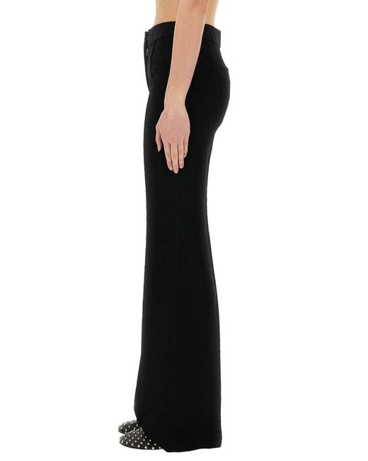 Jil Sander Black Viscose Blend High-Waisted Pants