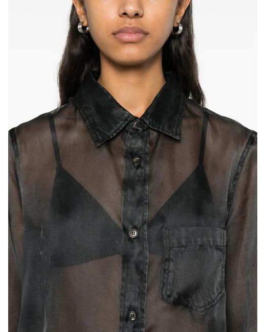 Haikure Gray Ronda Black Denim Print