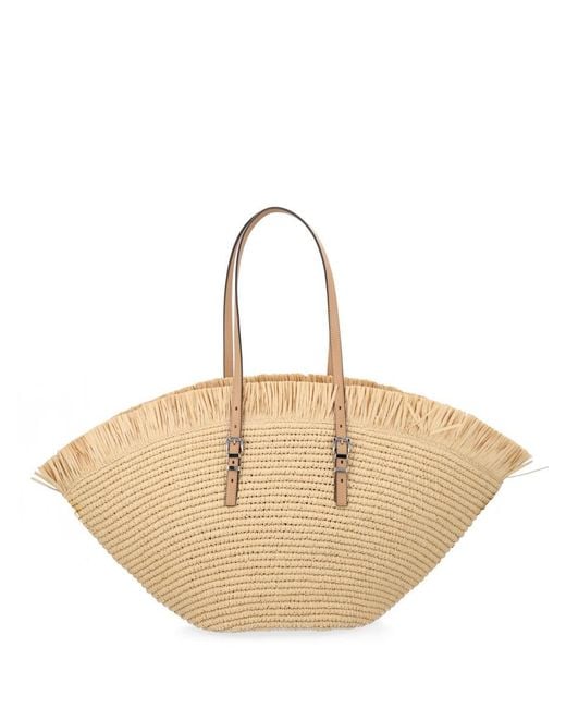 MICHAEL Michael Kors Natural Tote Bag Lg Fan