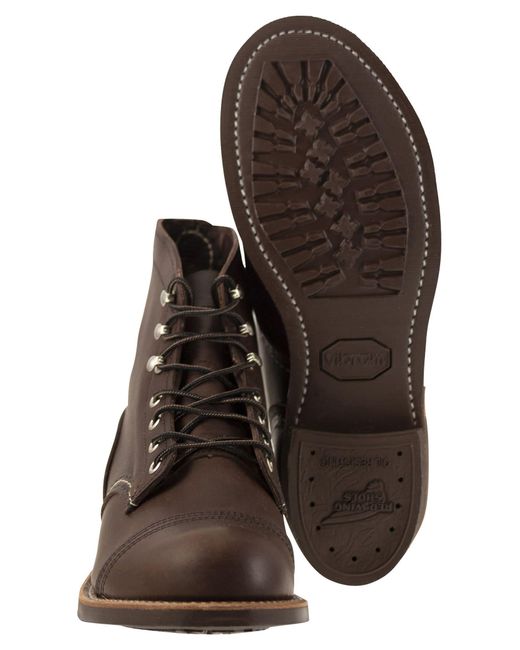 Red Wing Iron Ranger Amber Laced Boot in het Brown voor heren