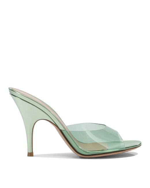 Gianvito Rossi Green "Sofia 95 Mm" Pantoletten