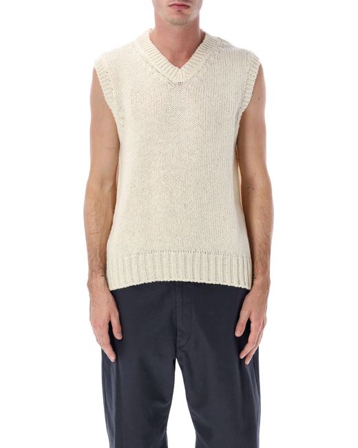 Howlin' By Morrison Blue Cosmic Spiele Wool V-Neck Slipover for men