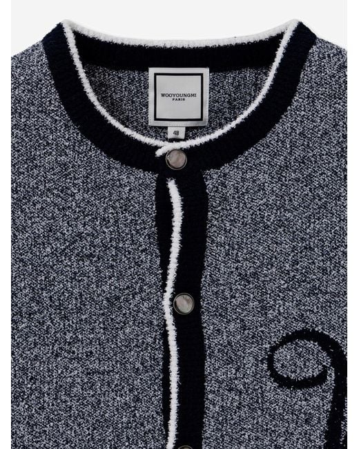 Wooyoungmi Gray Cardigan Cotton-Blend for men