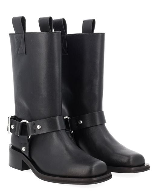 Ganni Black Stivale "Biker"