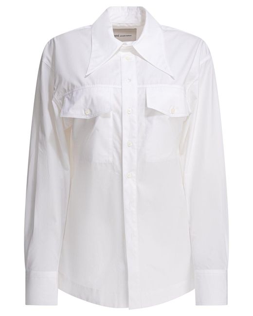 AMI Ami Parijs Casual Overhemd in het White