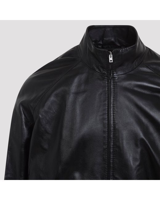 Acne Leren Bomberjack in het Black voor heren
