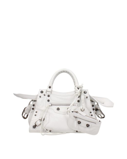 Balenciaga White Handtaschen Neo Cagole Frau Leder weiß/optisch Weiß