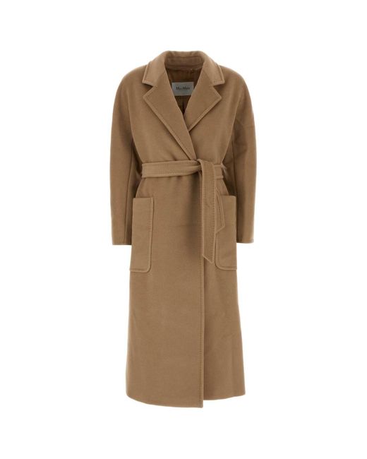 Max Mara Natural Camel Wool Locri Coat