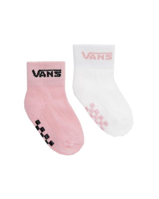 Vans Pink "Checkboard With Logo" Socks